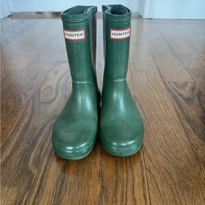 Hunter Kids Green Rain Boots 11 Toddler